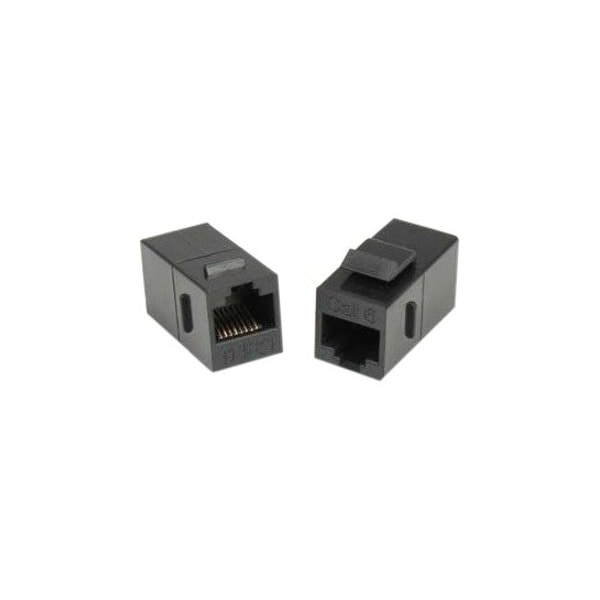 Unc Group Cat6 Rj45 Keystone In-Line Coupler, Blk C6-CPLR-BLK - main